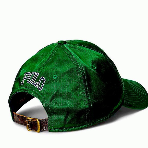 π Polo Ralph Lauren Varsity Logo Patch Satin Ball Cap Hat - Picture 2 of 2